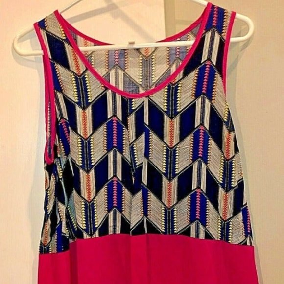 Large, Pink, Flowy Tank - Picture 1 of 3